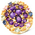 9.04 Carat Genuine Multi Stones .925 Sterling Silver Ring by Bids.com