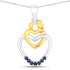 0.14 Carat Genuine Blue Sapphire .925 Sterling Silver Pendant by Bids.com