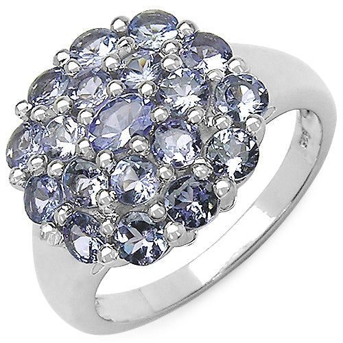 1.83 Carat Genuine Tanzanite .925 Sterling Silver Ring by Bids.com