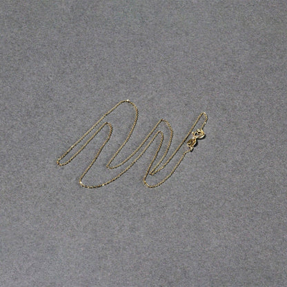 14k Yellow Gold Diamond Cut Cable Link Chain 0.7mm by Bids.com