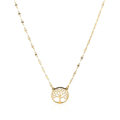 14K Yellow Gold Tree of Life Necklace by Bids.com