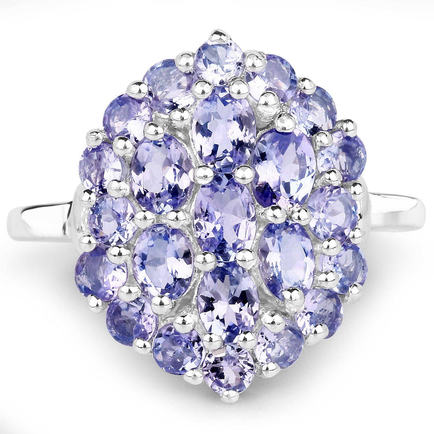 2.31 Carat Genuine Tanzanite .925 Sterling Silver Ring by Bids.com