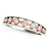 14k White Gold And Rose Gold Unique Diamond Wedding Band (1/10 cttw) by Bids.com
