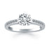 14k White Gold Diamond Channel Cathedral Engagement Ring by Bids.com