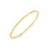 14k Yellow Gold High Polish Bead Cuff Bangle by Bids.com