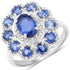 2.47 Carat Genuine Kyanite & White Topaz .925 Sterling Silver Ring by Bids.com