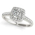 14k White Gold Square Outer Shape Round Diamond Engagement Ring (3/4 cttw) by Bids.com