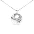 .925 Sterling Silver Endless Wave Swirl Statement Medallion 18" Pendant Necklace by Bids.com