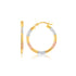 14k Tri-Color Gold Classic Hoop Earrings with Diamond Cut Details by Bids.com