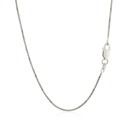 Sterling Silver Rhodium Plated Box Chain 1.1mm by Bids.com