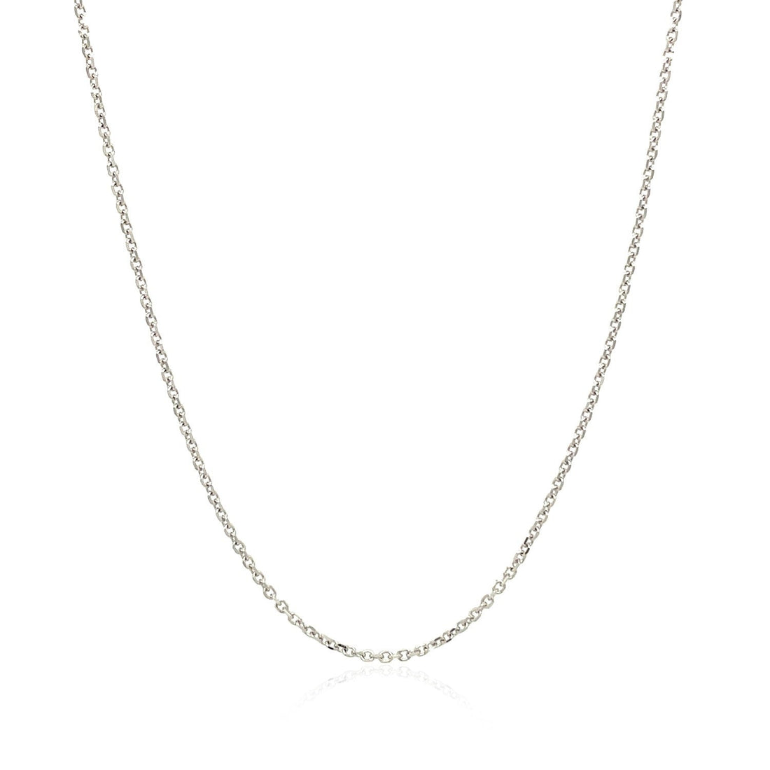 10k White Gold Cable Chain 1.1mm by Bids.com