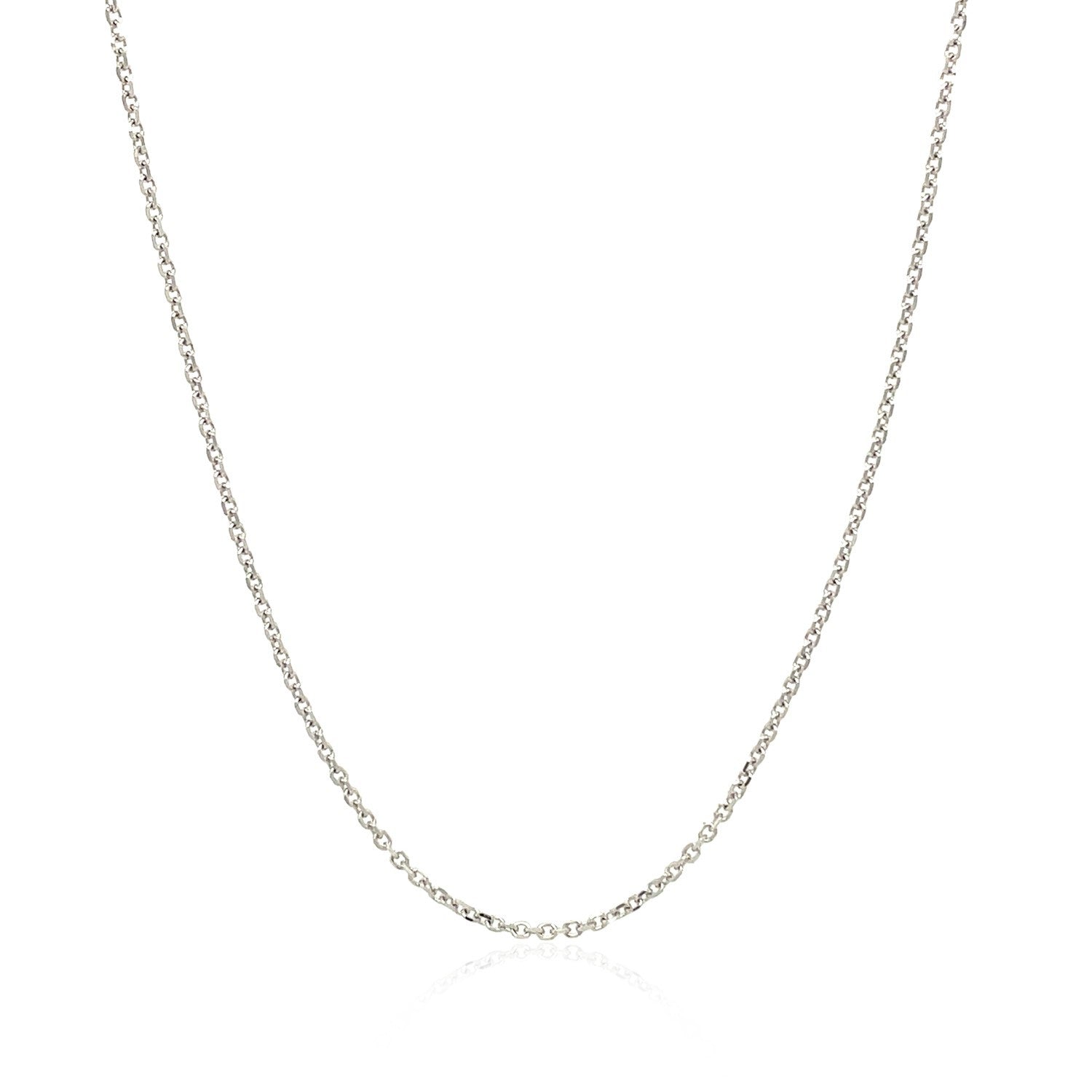 10k White Gold Cable Chain 1.1mm by Bids.com