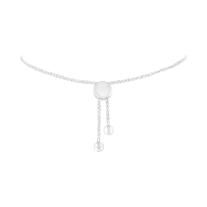 Sterling Silver Diamond Woven Heart Bolo Bracelet (0.1 cttw, H-I Color, I2-I3 Clarity) by Bids.com