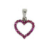 Natural .37ct Ruby Heart Love Pendant 10KT White Gold by Bids.com