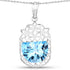 10.90 Carat Genuine Swiss Blue Topaz .925 Sterling Silver Pendant by Bids.com