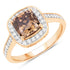 IGI Certified 2.19 Carat Genuine Brown Diamond Center and 0.36cttw White Diamond 18K Yellow Gold Ring (2.55cttw) by Bids.com