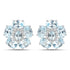18K White Gold Plated 10.48 Carat Genuine Blue Topaz and White Topaz .925 Sterling Silver Earrings by Bids.com