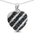 1.55 Carat Genuine Blue Sapphire and White Topaz .925 Sterling Silver Pendant by Bids.com