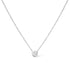 10K White Gold 1/10 Carat Round Brilliant-Cut Diamond Modern Bezel-Set Solitaire 16"-18" Pendant Necklace (H-I Color, SI2-I1 Clarity) by Bids.com