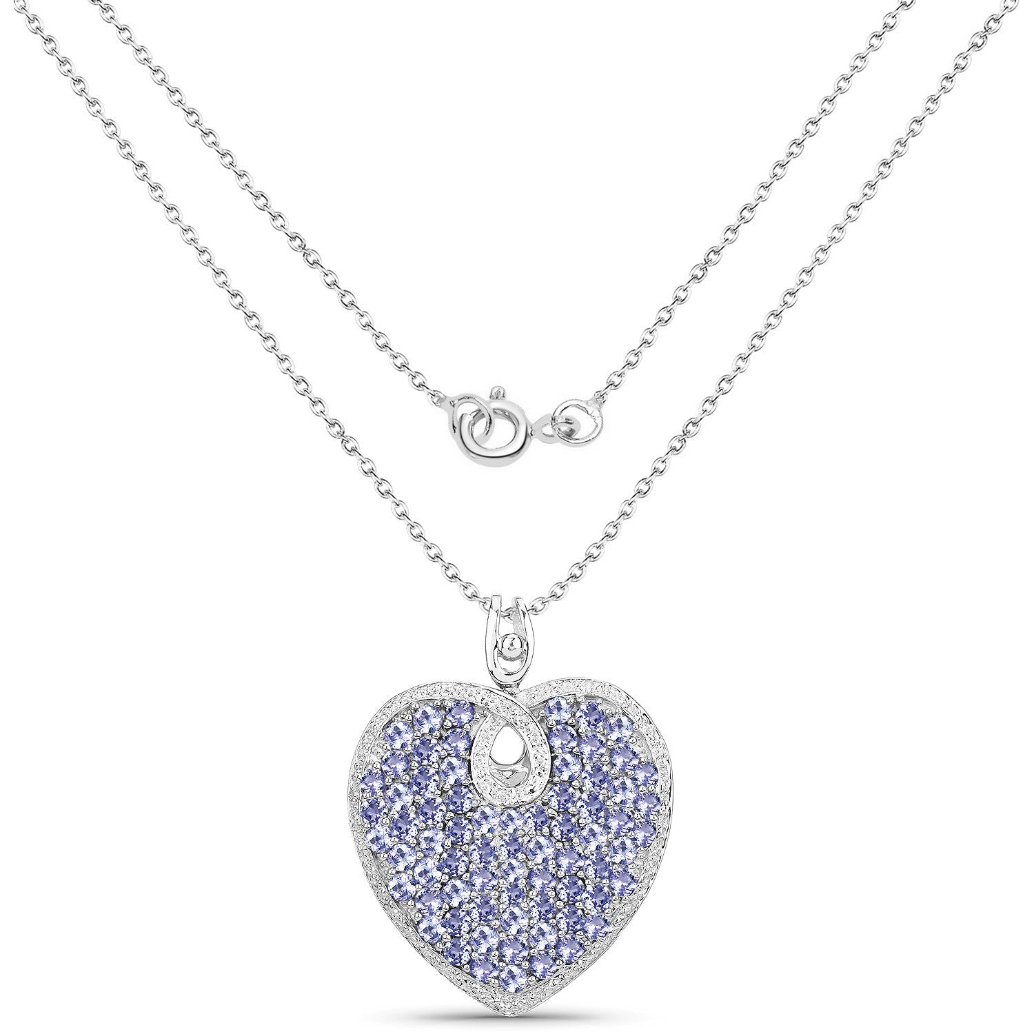 6.17 Carat Genuine Tanzanite .925 Sterling Silver Pendant by Bids.com