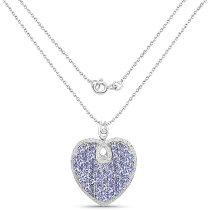 6.17 Carat Genuine Tanzanite .925 Sterling Silver Pendant by Bids.com