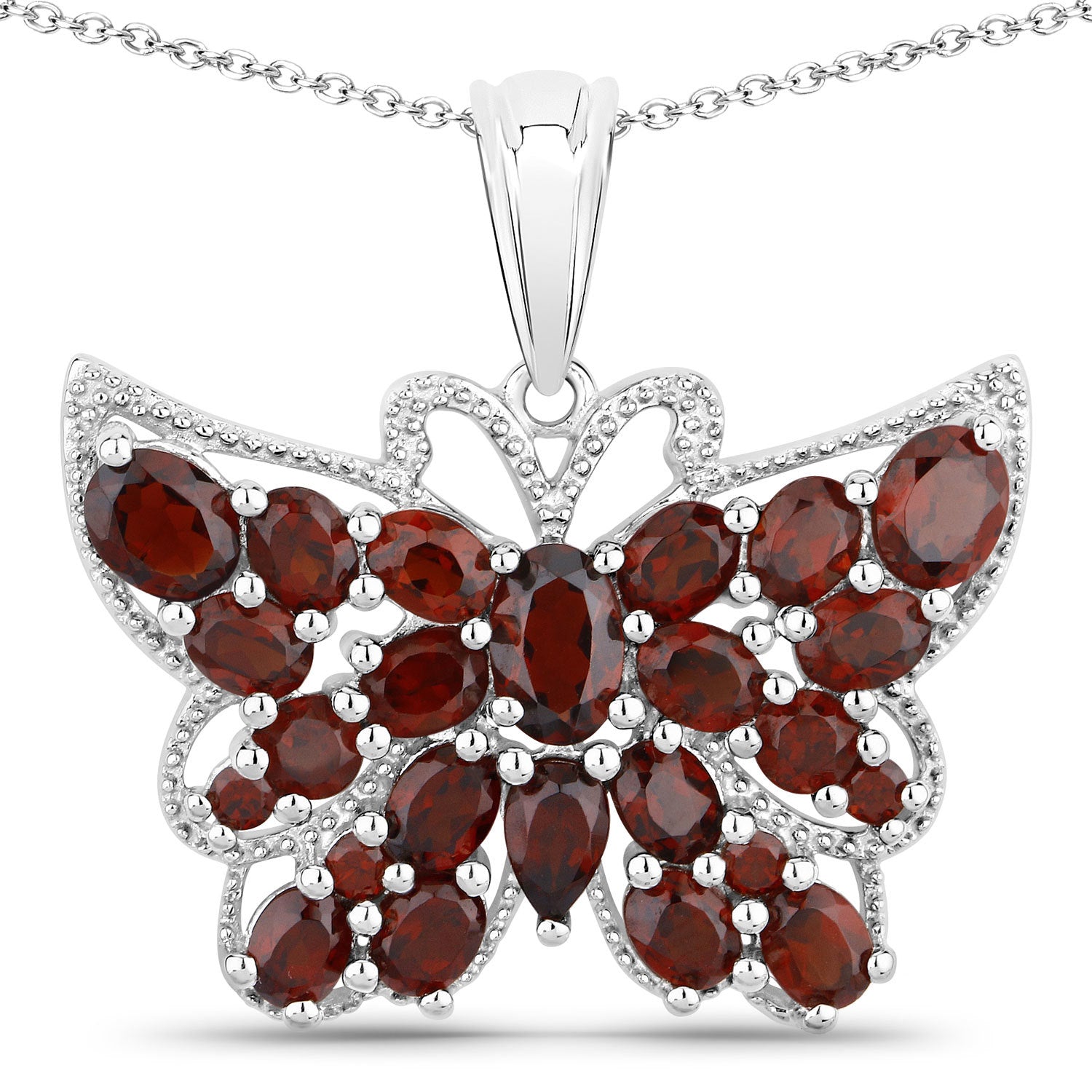 4.90 Carat Genuine Garnet .925 Sterling Silver Pendant by Bids.com