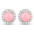 1.36 Carat Genuine Pink Opal and White Topaz .925 Sterling Silver Earrings  DestGlow