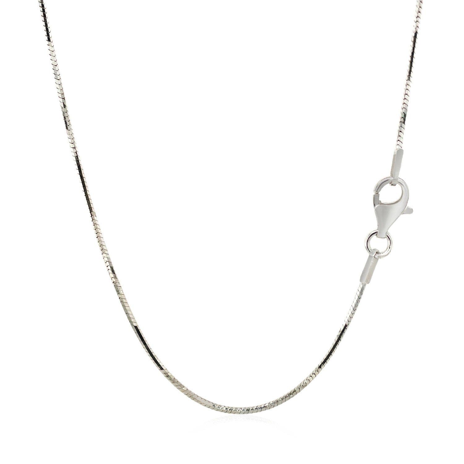 Sterling Silver Rhodium Plated Octagonal Snake Chain 1.1mm by Bids.com
