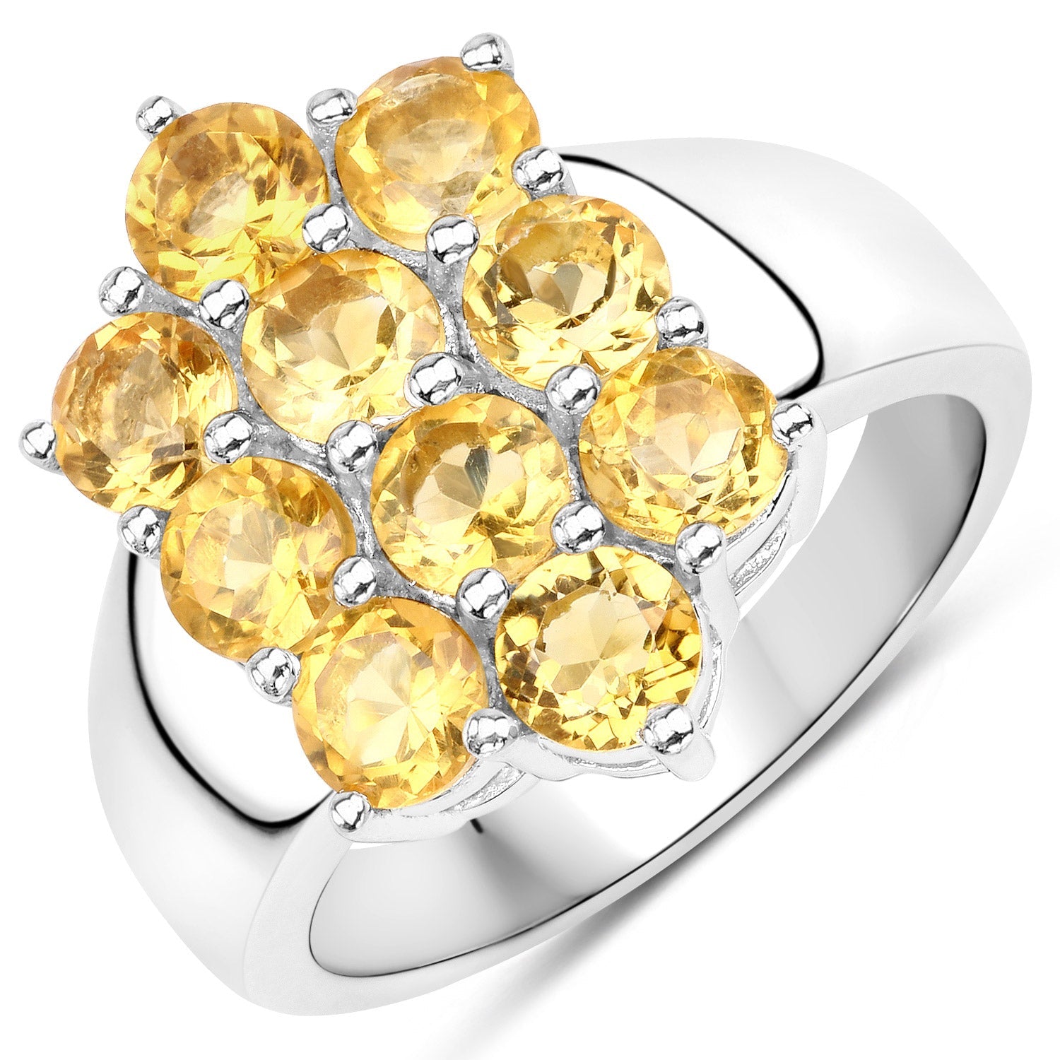 6.60 Carat Genuine Citrine .925 Sterling Silver 3 Piece Jewelry Set (Ring, Earrings, and Pendant w/ Chain) by Bids.com