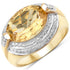 4.56 Carat Genuine Citrine and White Diamond .925 Sterling Silver Ring by Bids.com