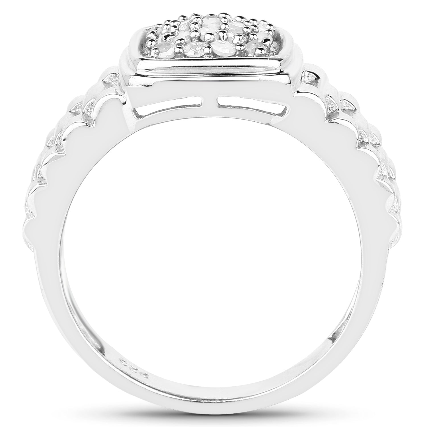 0.25 Carat Genuine White Diamond .925 Sterling Silver Ring by Bids.com