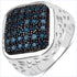 0.54 Carat Genuine Blue Diamond .925 Sterling Silver Ring by Bids.com