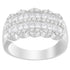 14K White Gold 1 1/7ct. TDW Round and Princess-Cut Diamond Ring(H-I, SI2-I1) by Bids.com
