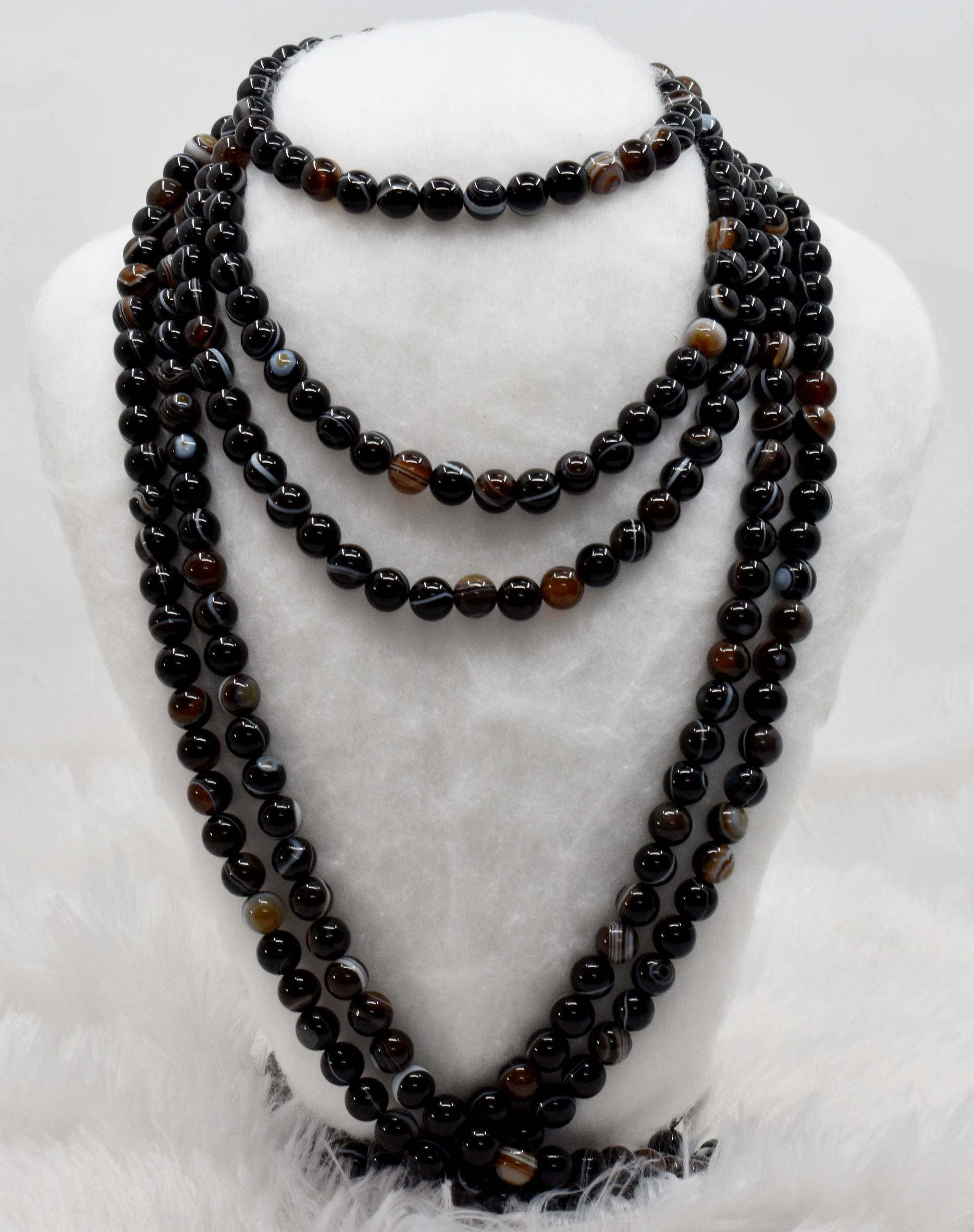 Black Eye Agate AAA Grade 6mm, 8mm, 10mm Round Beads  DestGlow