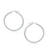 10k White Gold Polished Hoop Earrings (30 mm) by Bids.com