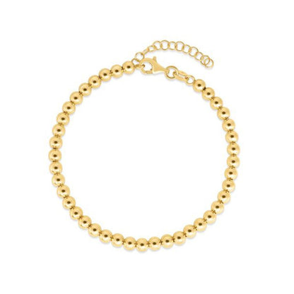 14k Yellow Gold Bead Chain Necklace(4mm) by Bids.com