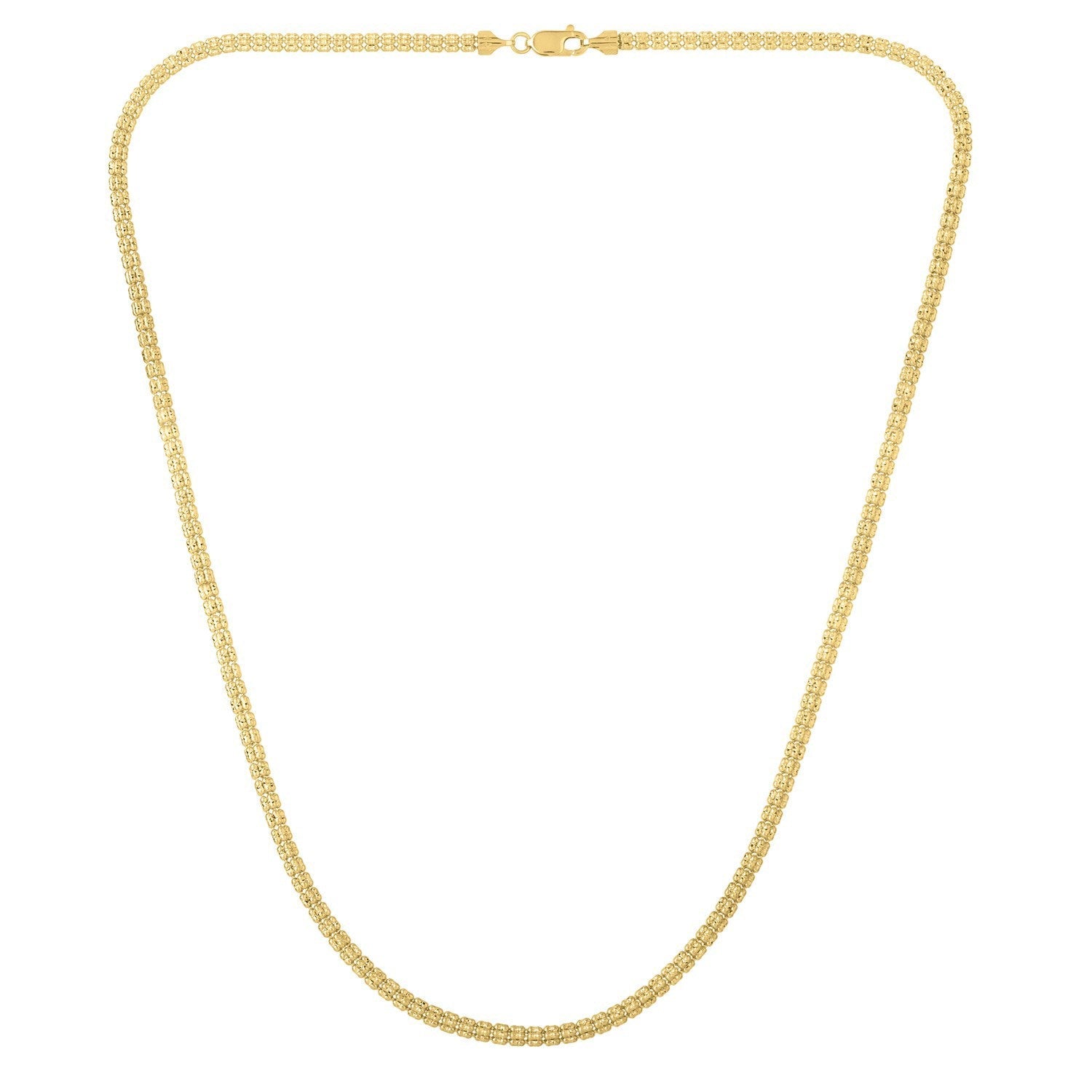 Ice Barrel Chain in 14k Yellow Gold (3.10 mm) by Bids.com