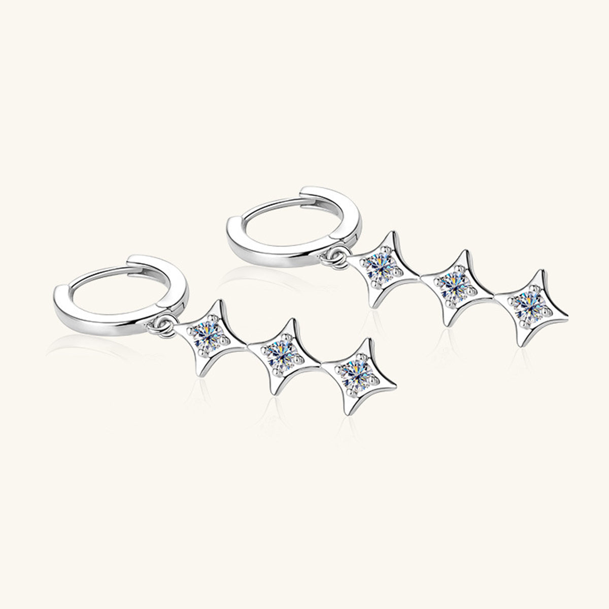 Sparkala™ Pure Sterling Silver Geometric Shape Earrings by Sparkala