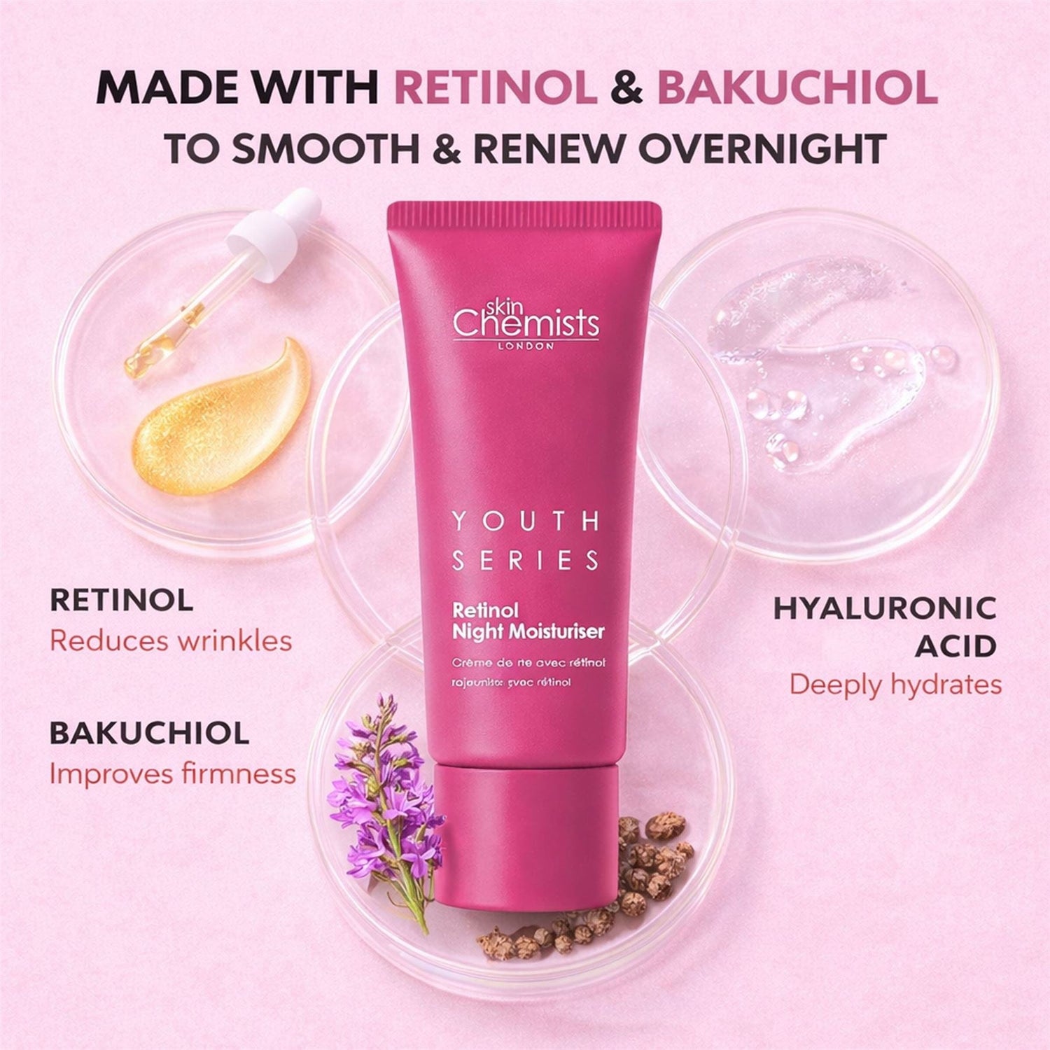 Retinol Bakuchiol Night Moisturiser 50ml by skinChemists US