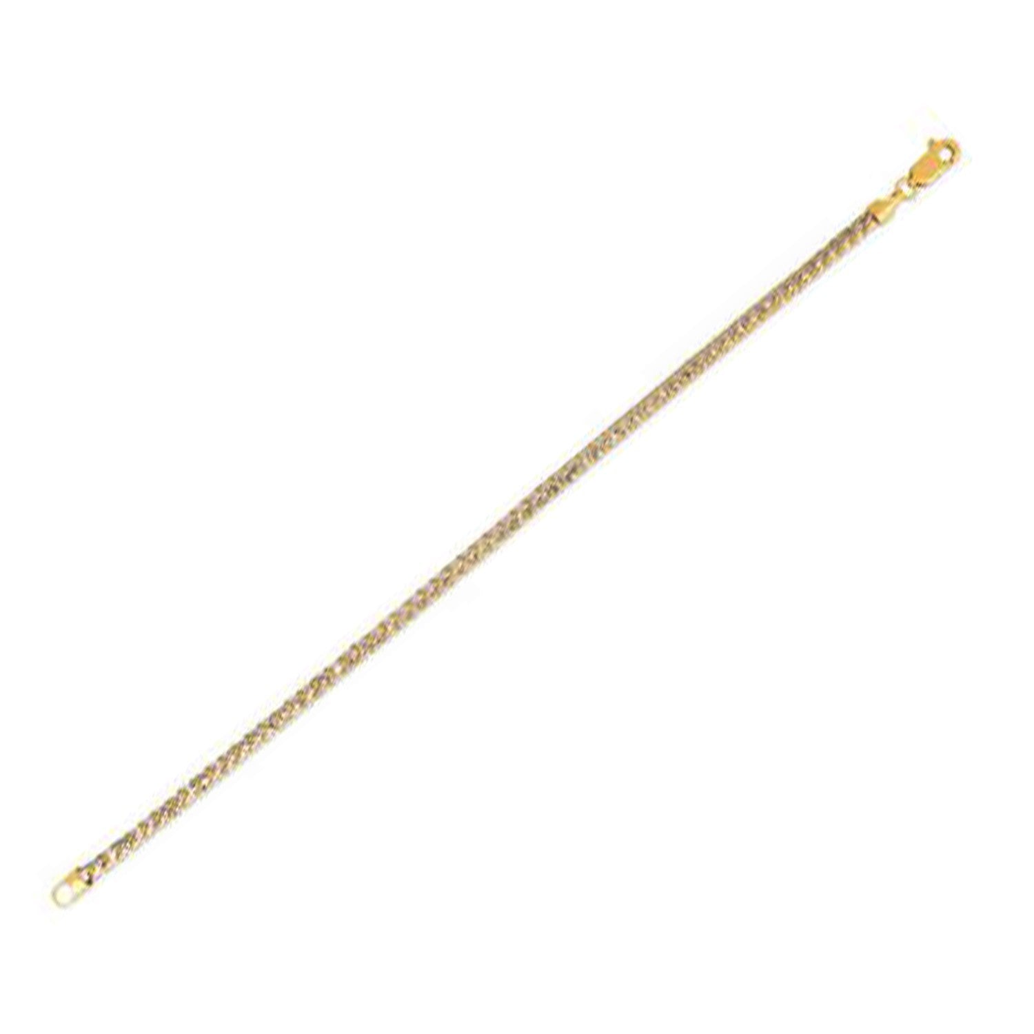 14k Yellow Gold Round Pave Franco Chain (3.15 mm)  DestGlow