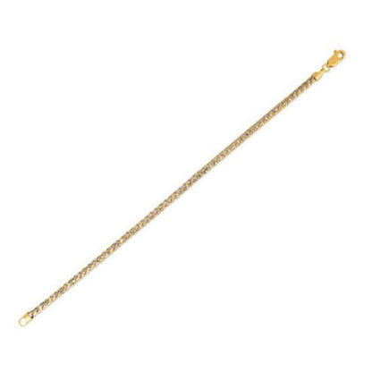 14k Yellow Gold Round Pave Franco Chain (3.15 mm)  DestGlow