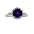 Genuine 2.07ct Amethyst Diamond Ring 14KT White Gold by Bids.com