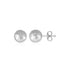 14k White Gold Ball Earrings with Faceted Texture  DestGlow