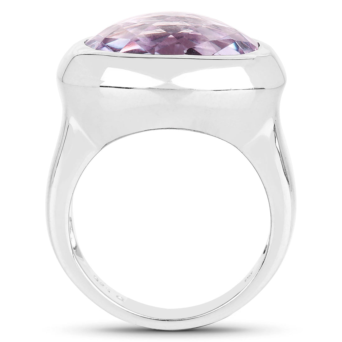8.00 Carat Genuine Pink Amethyst .925 Sterling Silver Ring by Bids.com