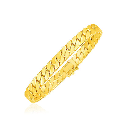14k Yellow Gold 8 inch Mens Curb Chain Bracelet by Bids.com