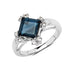1.99 Carat Genuine London Blue Topaz & White Topaz .925 Sterling Silver Ring by Bids.com