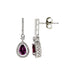 1.00ct Rhodolite Garnet Dangle Earrings 14KT White Gold by Bids.com