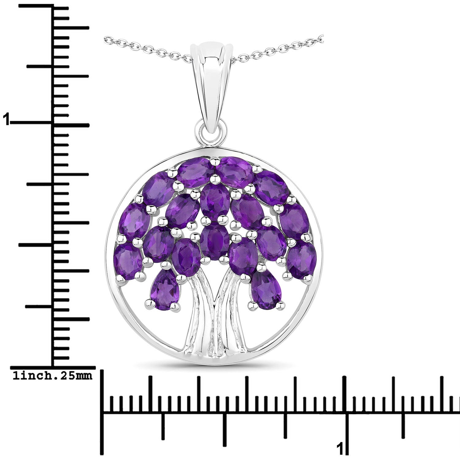 2.94 Carat Genuine Amethyst .925 Sterling Silver Pendant by Bids.com
