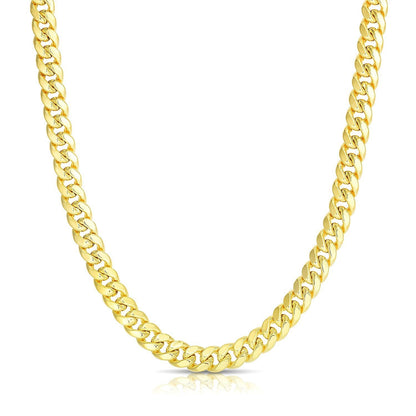 6.15mm 10k Yellow Gold Semi Solid Miami Cuban Chain by Bids.com