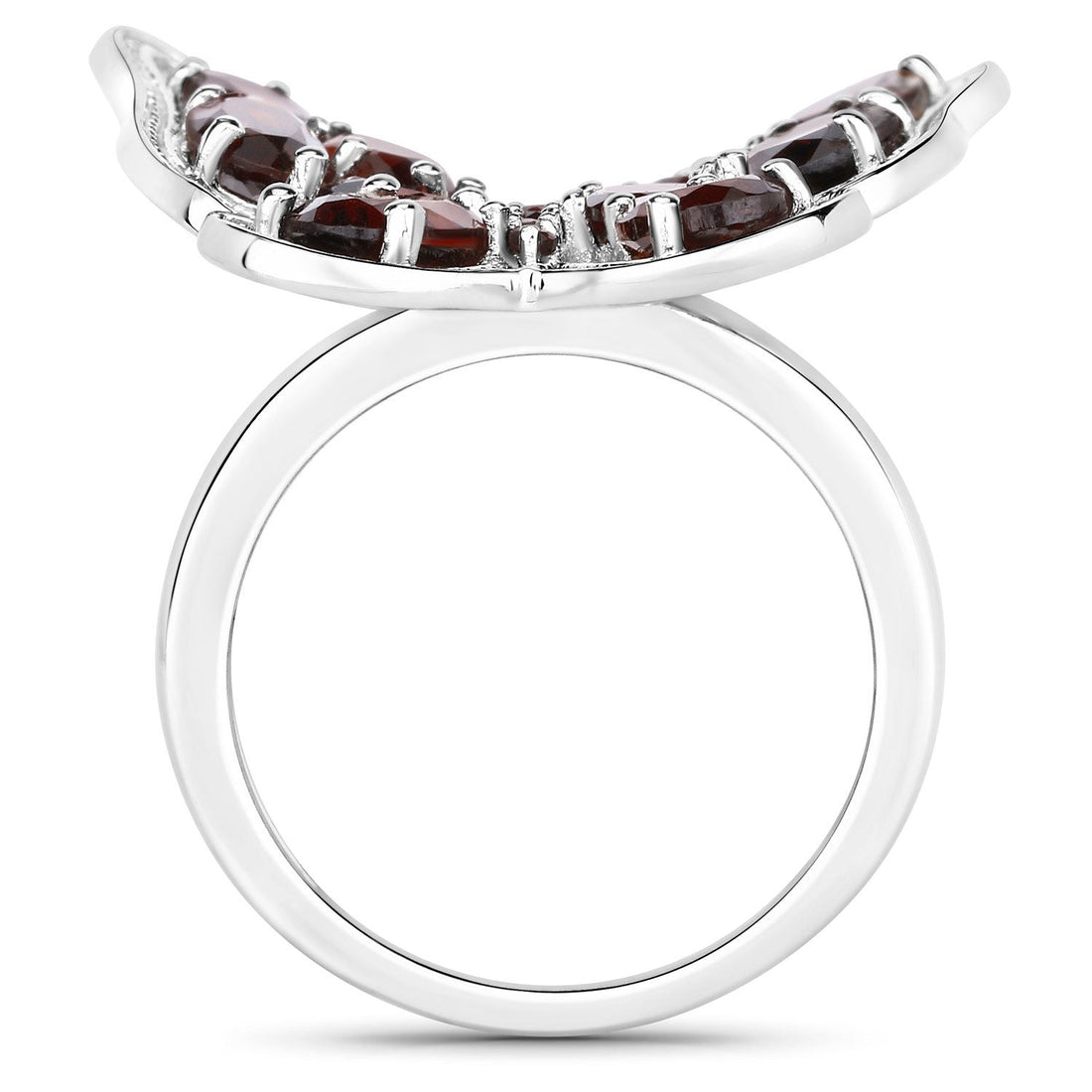 5.19 Carat Genuine Garnet .925 Sterling Silver Ring  DestGlow